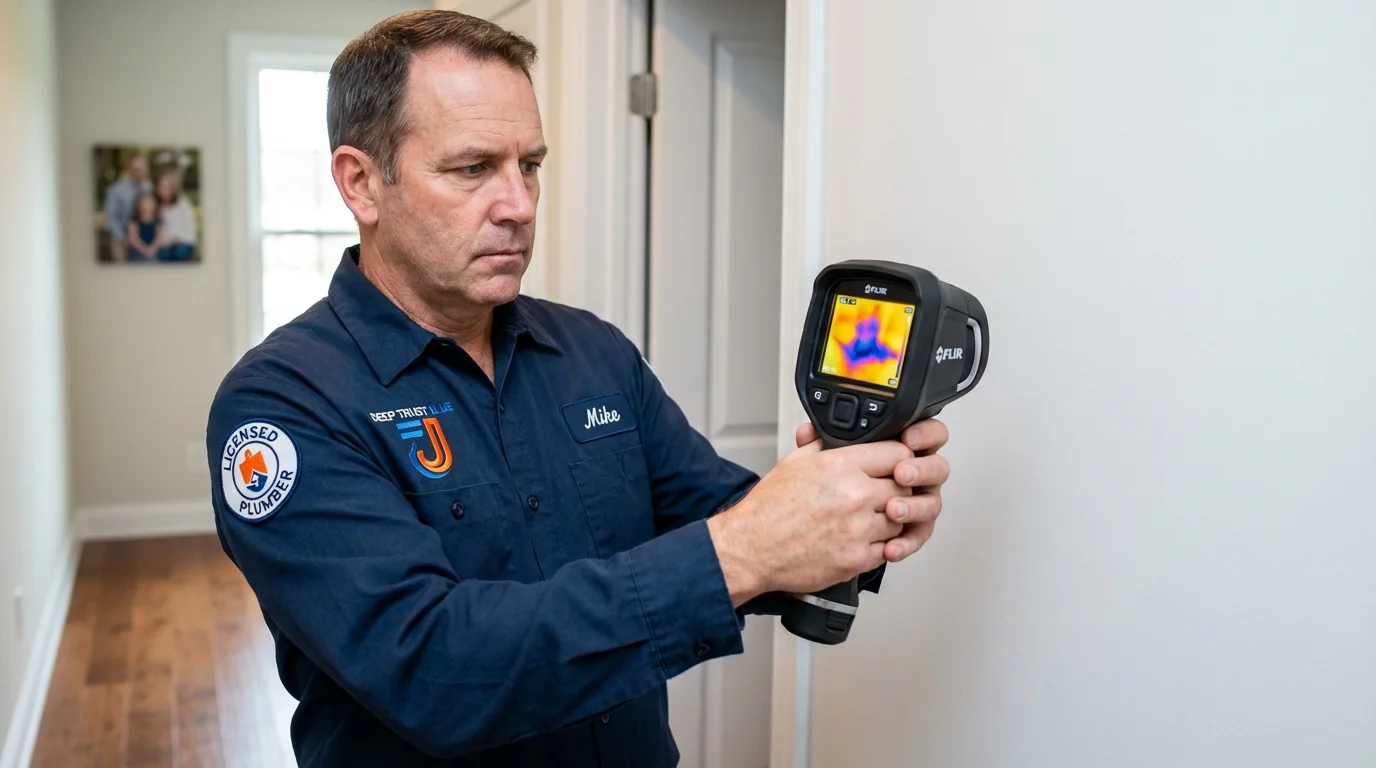 Thermal imaging leak detection by Johns Plumbing LLC in Waveland